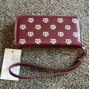 NWT Maroon Texas Aggies A&M wallet/ wristlet
